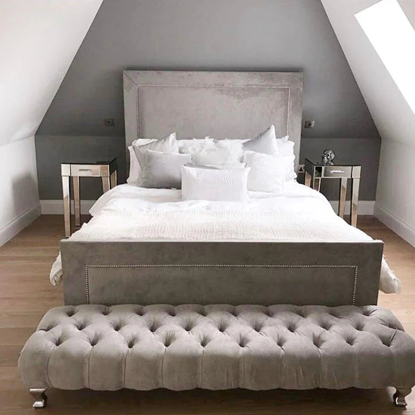 Cora Sleigh Bed with optional Footstool Bespoke Range