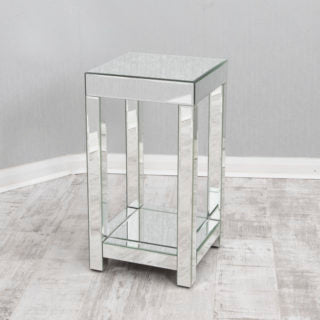 Mirrored Square Side Table