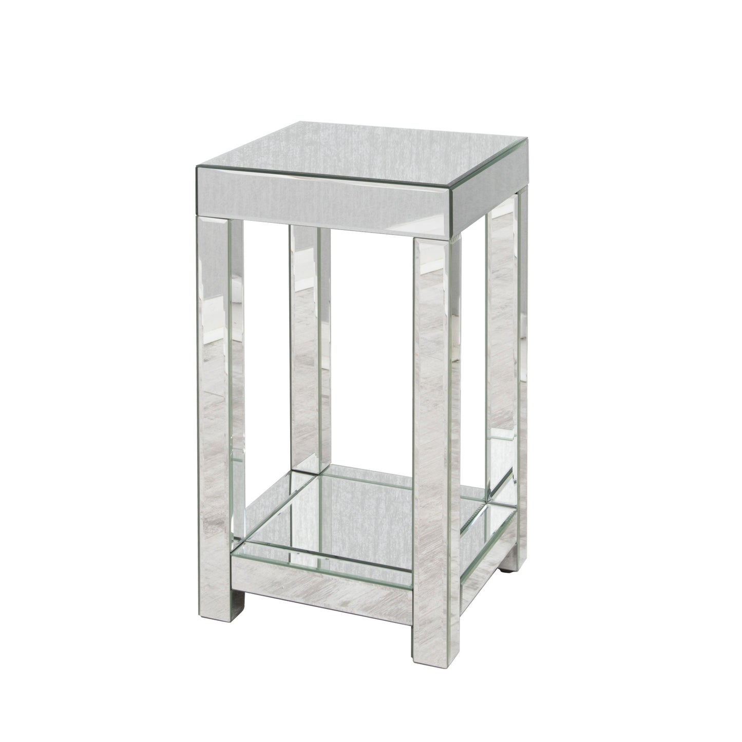 Mirrored Square Side Table