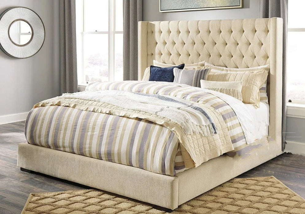 Oliver Padded Wingback Platform Bed Frame