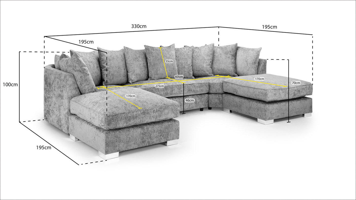 Bishop Scatterback Sofa U Shape Corner