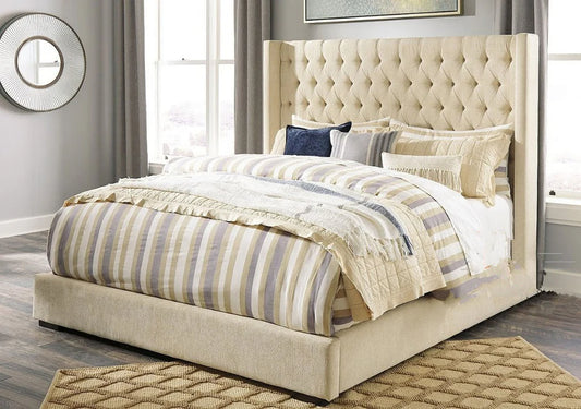 Oliver Padded Wingback Platform Bed Frame