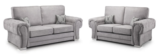 Verona Fullback Grey/Black 3+2 Sofa Set