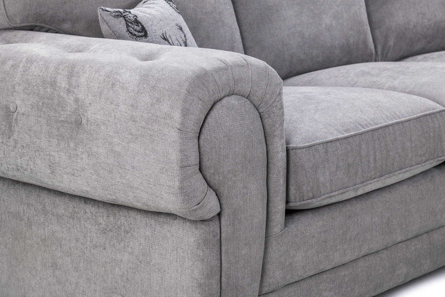 Verona Fullback Grey/Black 3+2 Sofa Set